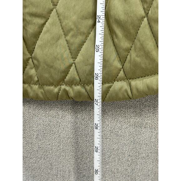 NWOT women’s Levi’s Army Green Quilted Jacket w/ pockets Zip & Snap Closure M - Picture 10 of 16